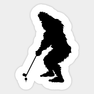 Bigfoot Playing Golf Sticker